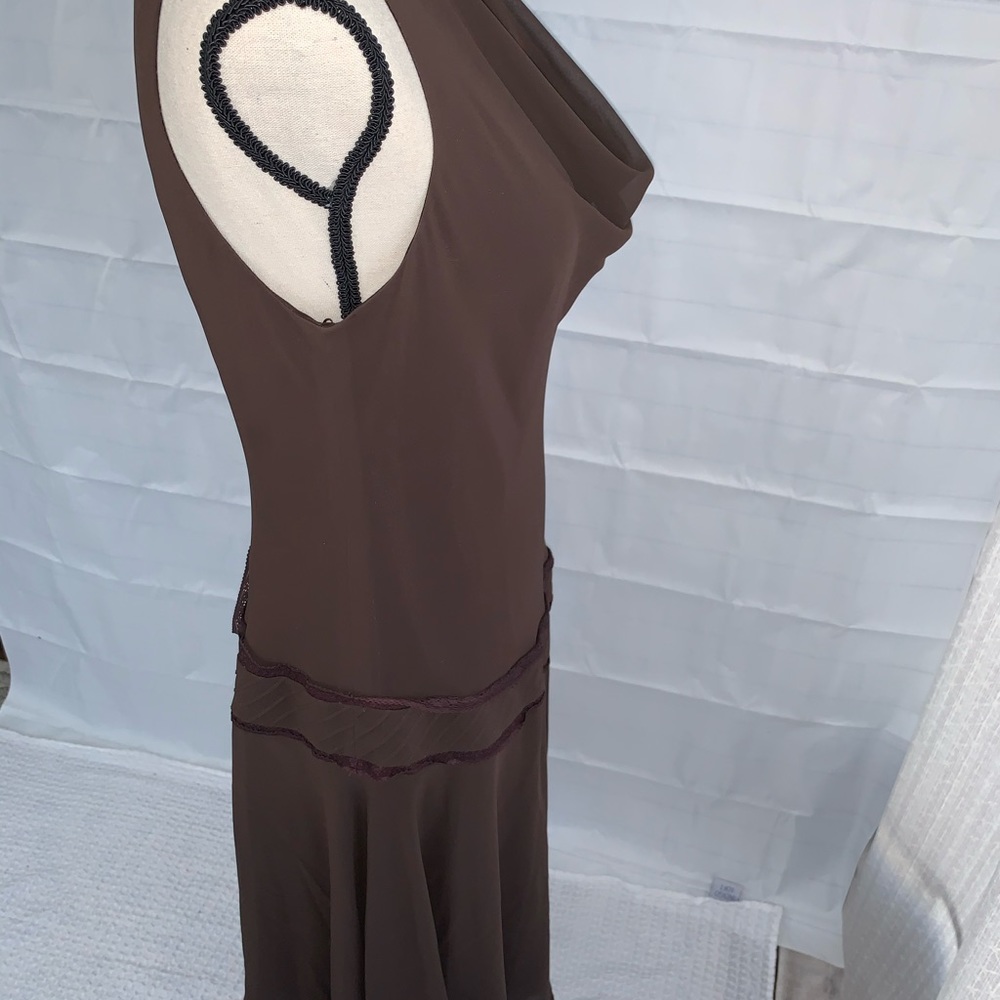 XL-  Brown Chiffon dress